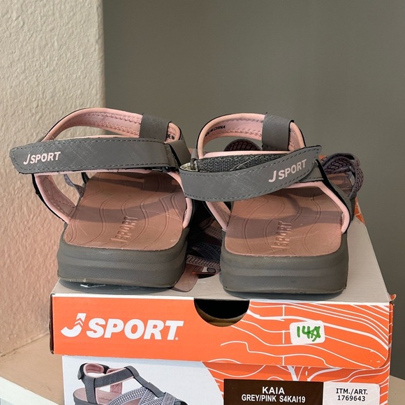 Jsport KAIA Women's Sports Sandal - Adjustable Straps (Pink/Grey) Size 9 - Picture 8 of 9